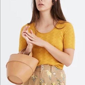 Madewell Willford Pointelle sweater tee - XS